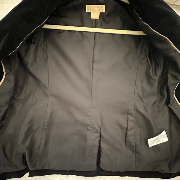 Michael Kors Velvet / Velour Fitted Blazer Jacket Sz 0 - Picture 11 of 13